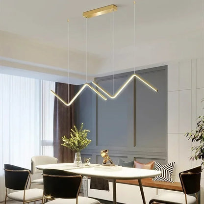 Modern Wave LED Chandelier Pendant